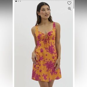 Pinkblush Floral Mini Dress in Orange and Pink